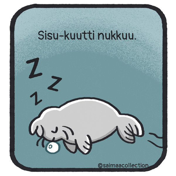 Sisu-kuutti nukkuu.