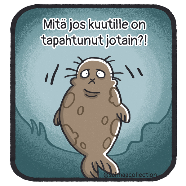 Tarmo-norppa hätkähtää. Mitä jos kuutille on tapahtunut jotain?!
