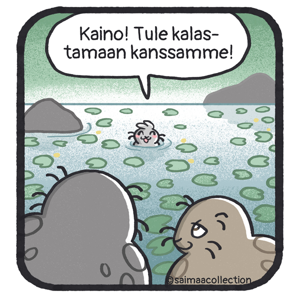 Sisu-kuutti huomaa Kainon. Kaino! Tule kalastamaan kanssamme!