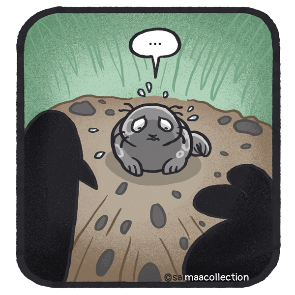 Kuutti on hermostunut ja hiljaa.